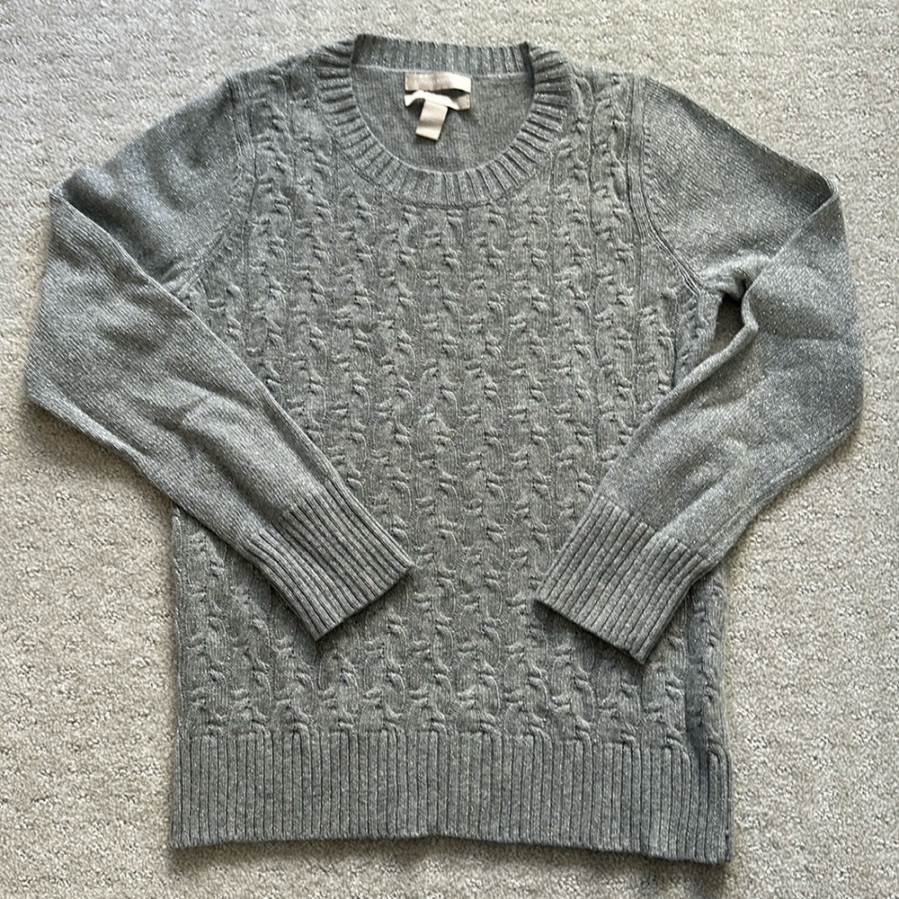 Banana Republic - Gray Cable Knit Sweater